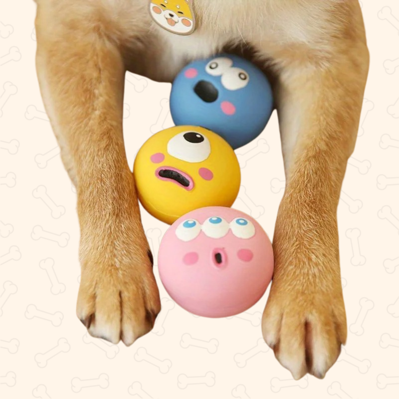 Shadow Eyeball Squeaky Chew Ball β Interactive Dog Toy