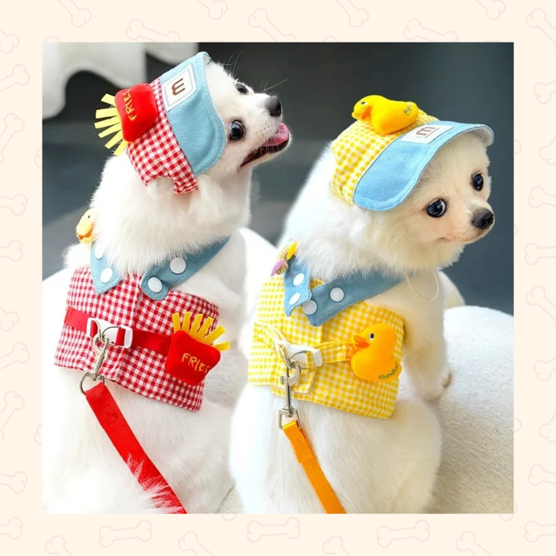 Shadow Adorable Puppy Outfit Set β Harness, Leash & Hat
