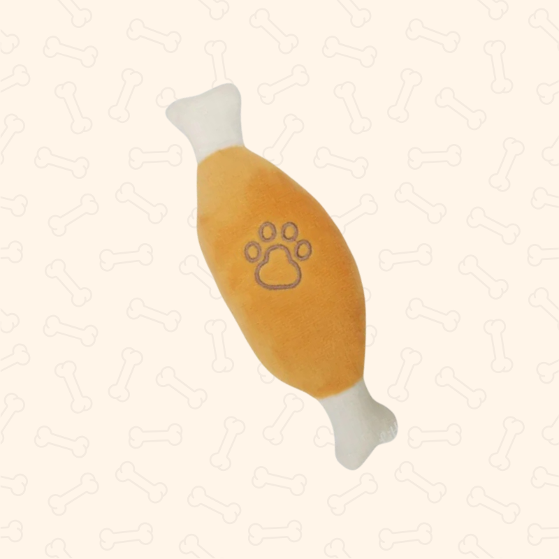 Shadow PawPrint Plush Chew Bone