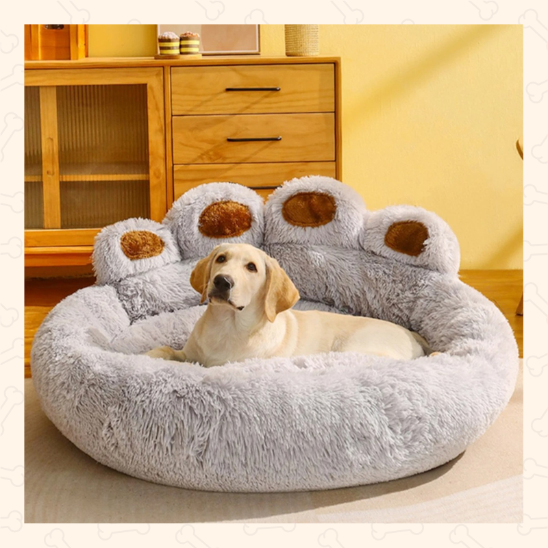 Shadow Fluffy Paw-Shaped Bed Cozy Sofa for Dogs