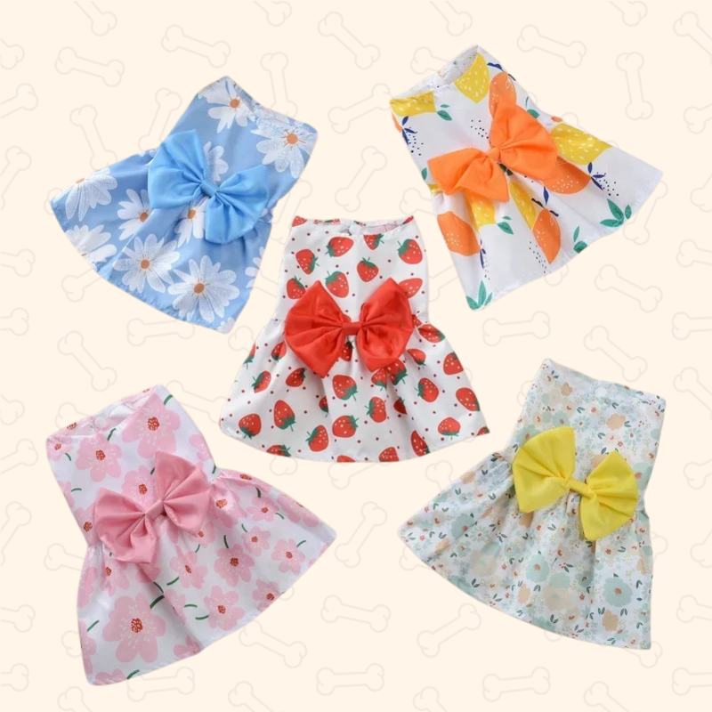 Shadow Blossom Bow Princess Dog Dress