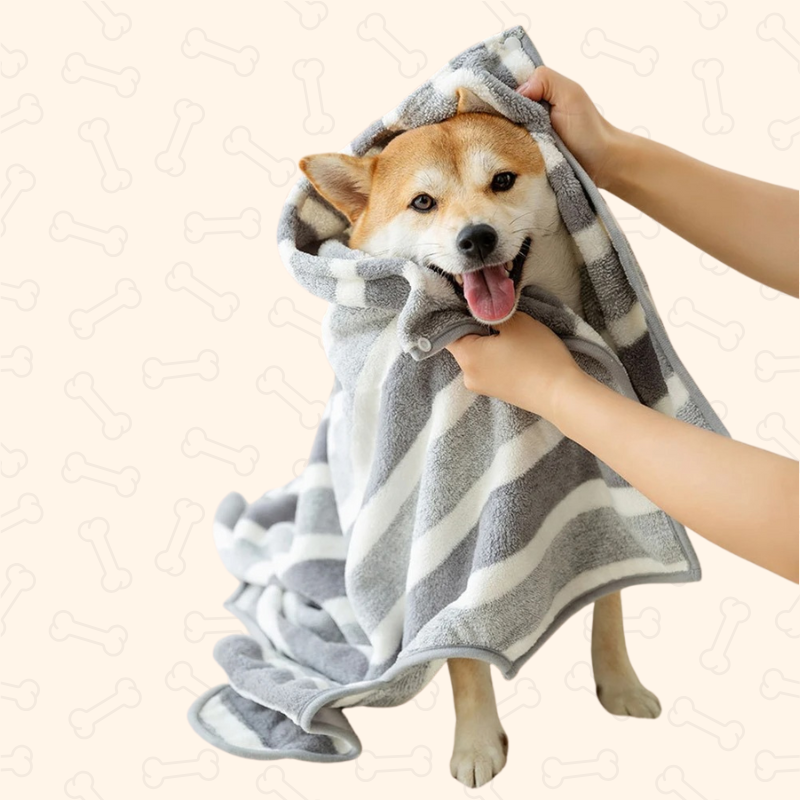 Shadow CozyPaws Ultra-Absorbent Dog Bathrobe