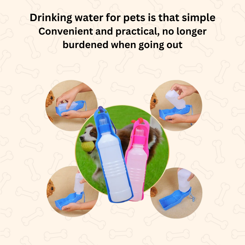 Shadow Portable Dog Water Bottle with Dispenser