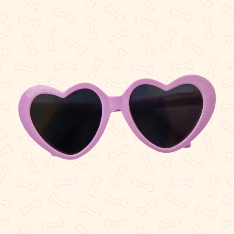Shadow Heart-Shaped Dog Sunglasses β Cute Pet Shades