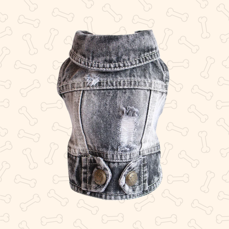 Shadow Pawfect Denim Dog Jacket – Cool, Comfy & Full of Attitude