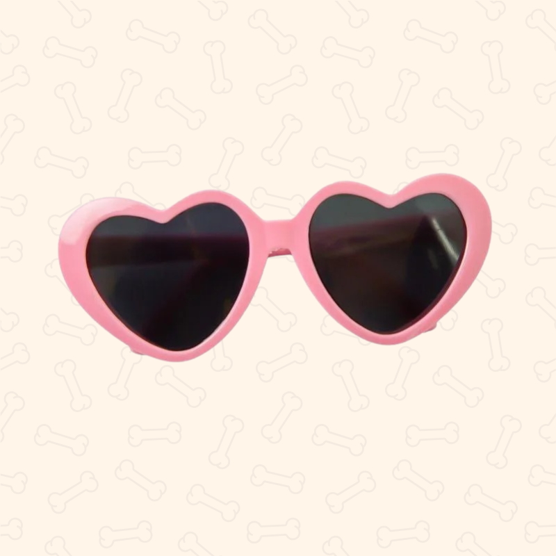 Shadow Heart-Shaped Dog Sunglasses β Cute Pet Shades