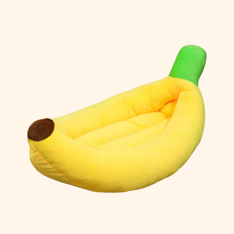 Shadow Cozy Banana Dog Bed β Washable Plush Cushion for Small to Large Dogs