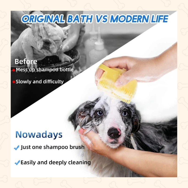 Shadow 2-in-1 Pet Shampoo & Massage Brush