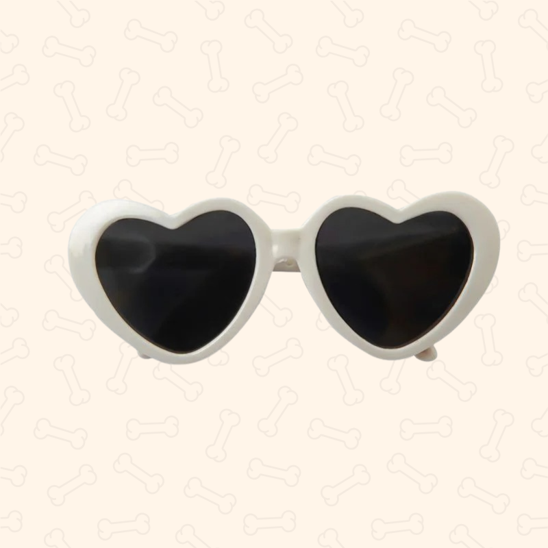 Shadow Heart-Shaped Dog Sunglasses β Cute Pet Shades