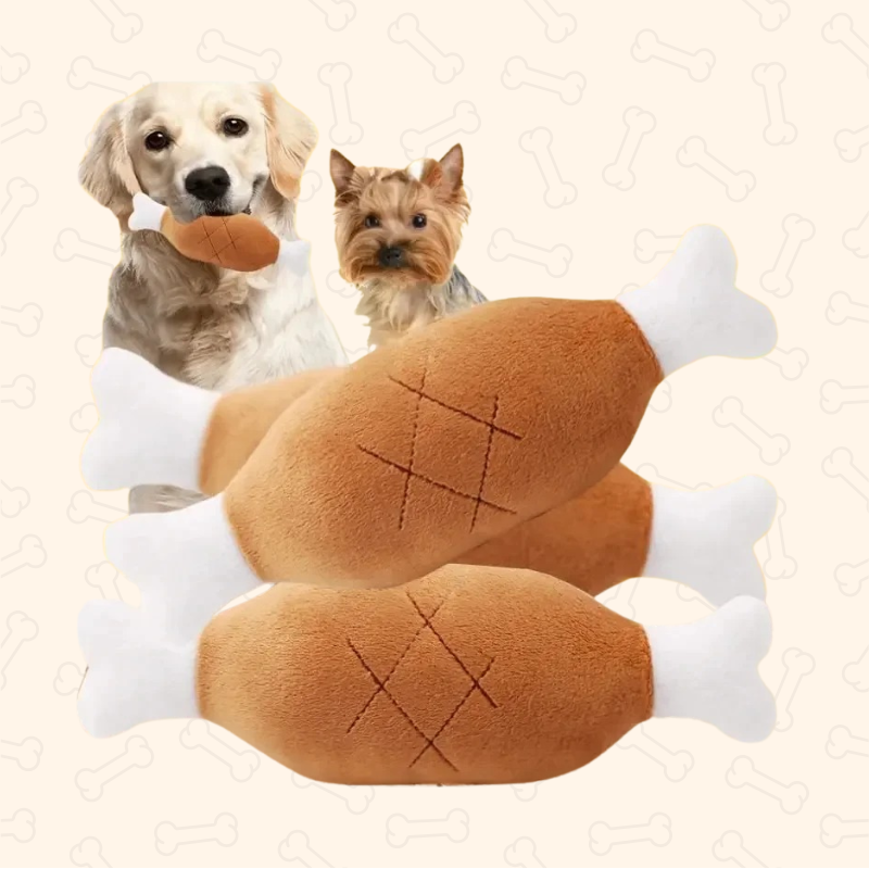 Shadow PawPrint Plush Chew Bone
