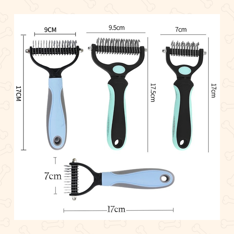 Shadow Dual-Edge Pet Deshedding Comb