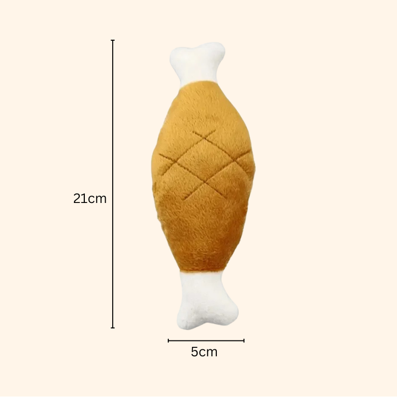 Shadow PawPrint Plush Chew Bone