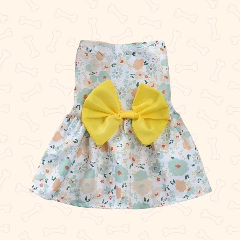 Shadow Blossom Bow Princess Dog Dress