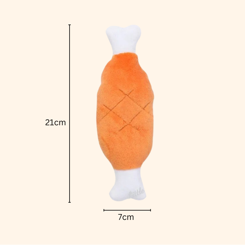 Shadow PawPrint Plush Chew Bone