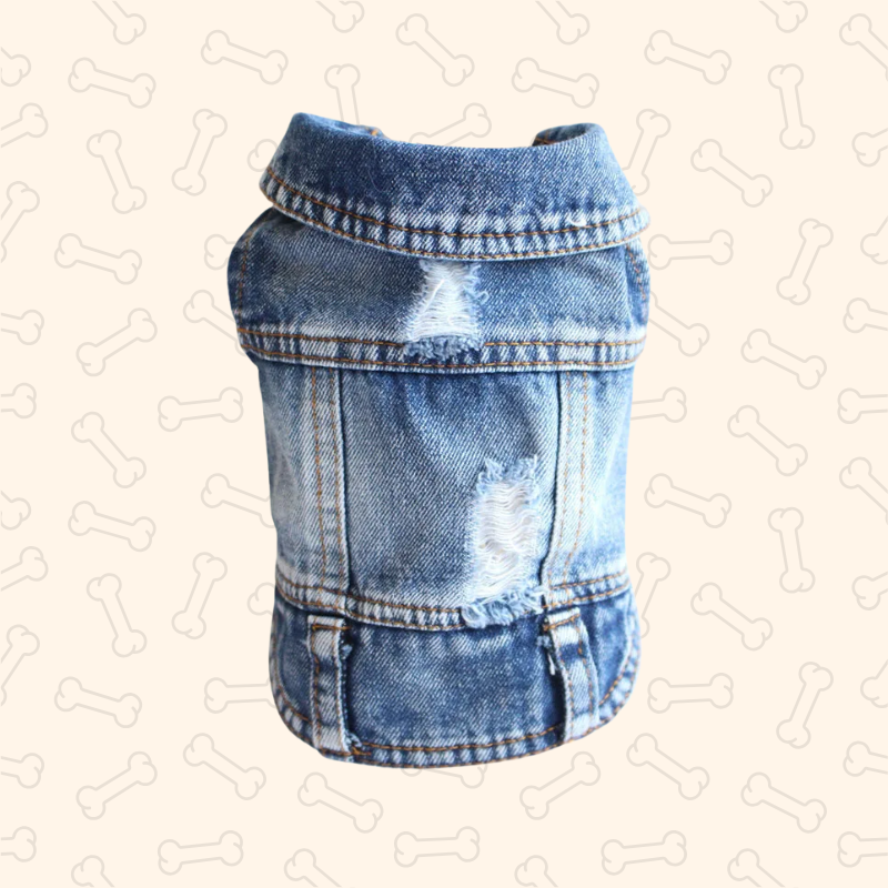 Shadow Pawfect Denim Dog Jacket – Cool, Comfy & Full of Attitude