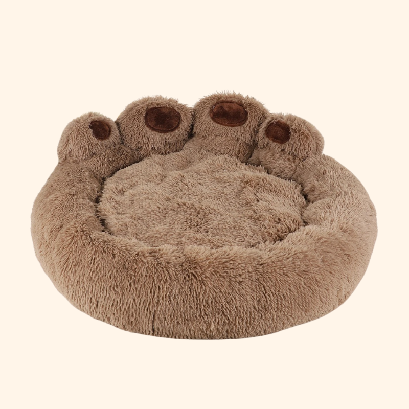 Shadow Fluffy Paw-Shaped Bed Cozy Sofa for Dogs