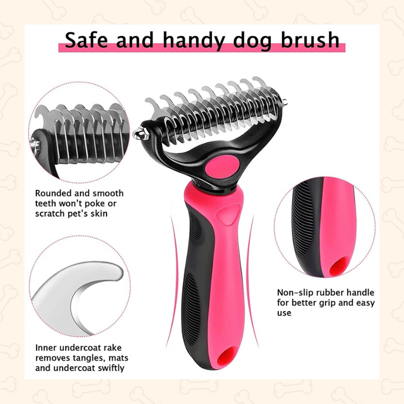 Shadow Dual-Sided Pet Deshedding Brush