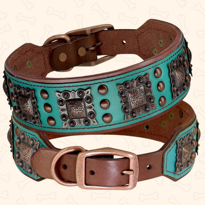 Shadow Royal Guard 2-Inch Wide Leather Dog Collar
