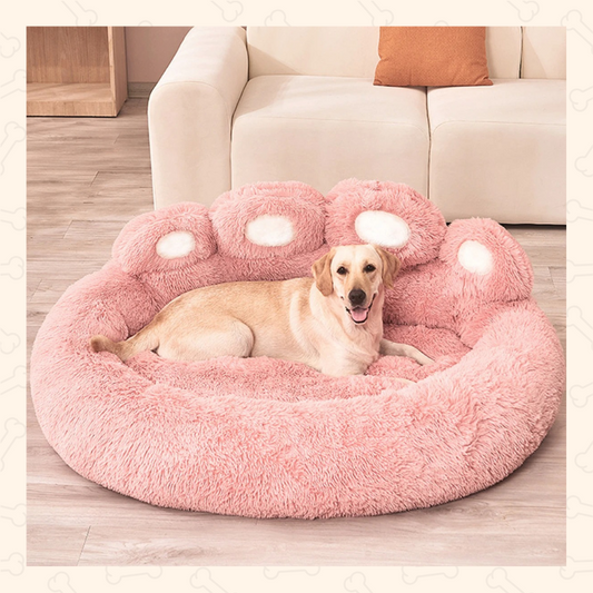 Shadow Fluffy Paw-Shaped Bed Cozy Sofa for Dogs