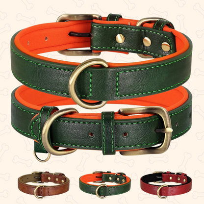 ™Shadow Premium Soft Padded PU Leather Dog Collar