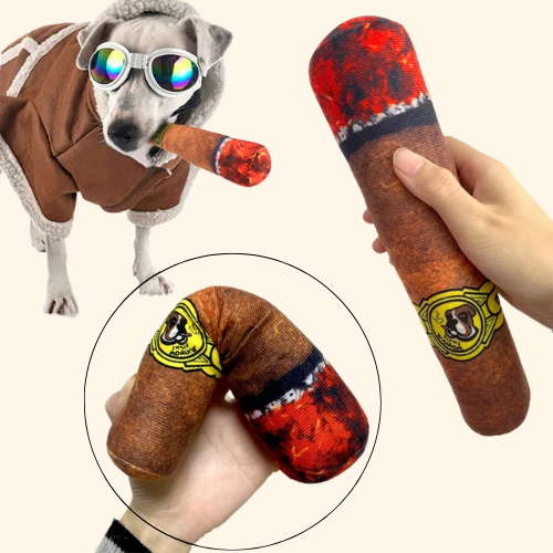 Shadow Funny Cigarette Squeaky Plush Toy