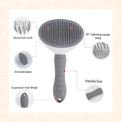 Shadow Self-Cleaning Pet Grooming Brush