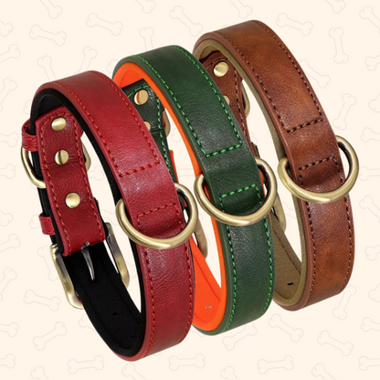 ™Shadow Premium Soft Padded PU Leather Dog Collar