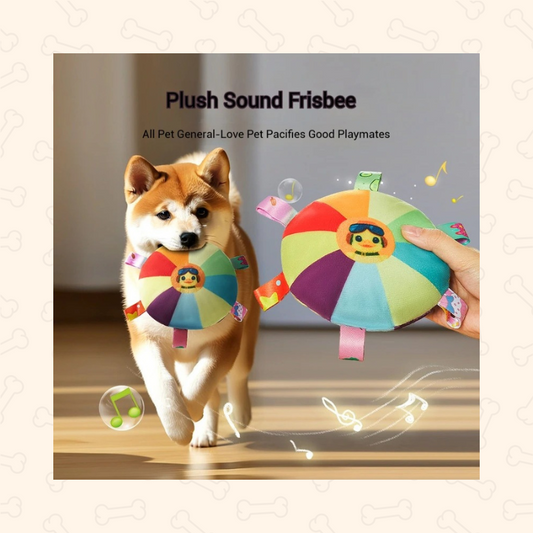 Shadow Soft Plush Squeaky Dog Frisbee