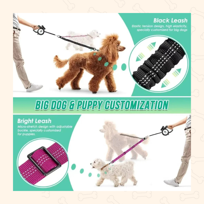 Shadow Tangle-Free Dual Dog Leash