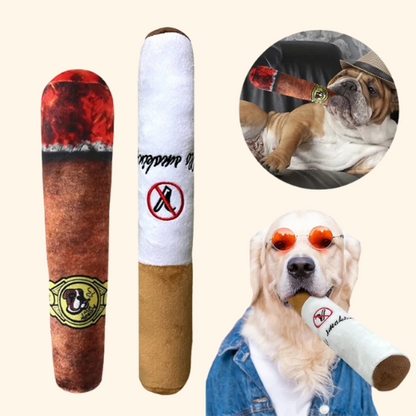 Shadow Funny Cigarette Squeaky Plush Toy