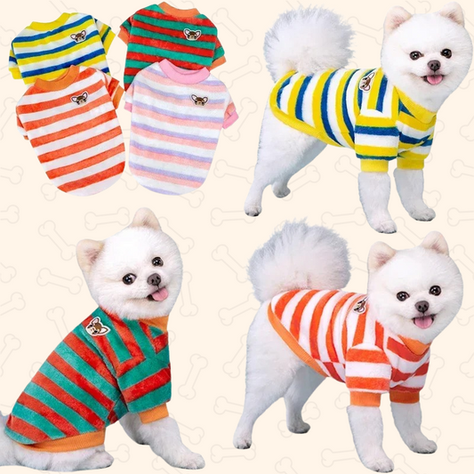 Shadow CozyStripes™ Winter Fleece Dog Hoodie
