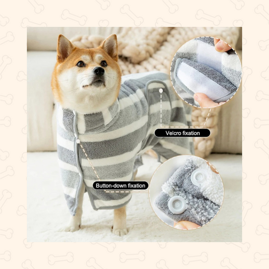Shadow CozyPaws Ultra-Absorbent Dog Bathrobe