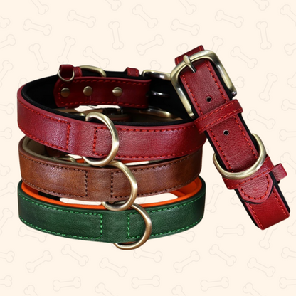 ™Shadow Premium Soft Padded PU Leather Dog Collar