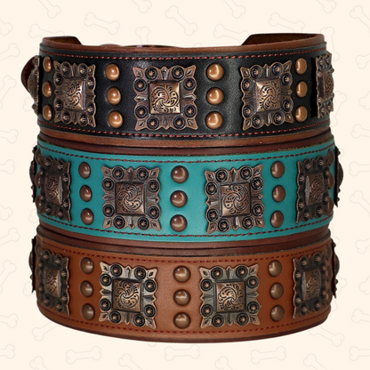 Shadow Royal Guard 2-Inch Wide Leather Dog Collar