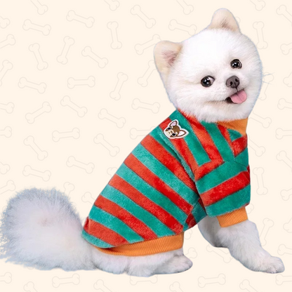 Shadow CozyStripes™ Winter Fleece Dog Hoodie