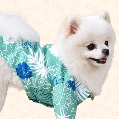 Shadow Tropical Breeze Hawaiian Dog Shirt