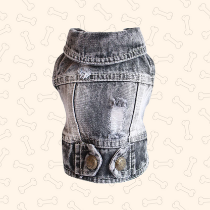 Shadow Pawfect Denim Dog Jacket – Cool, Comfy & Full of Attitude