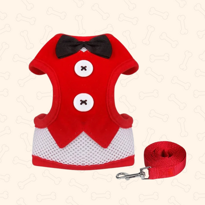 Shadow Dapper Pet Tuxedo Harness & Leash Set