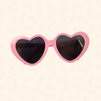 Shadow Heart-Shaped Dog Sunglasses – Cute Pet Shades