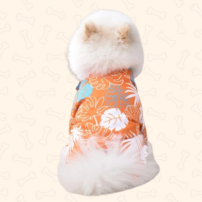 Shadow Tropical Breeze Hawaiian Dog Shirt