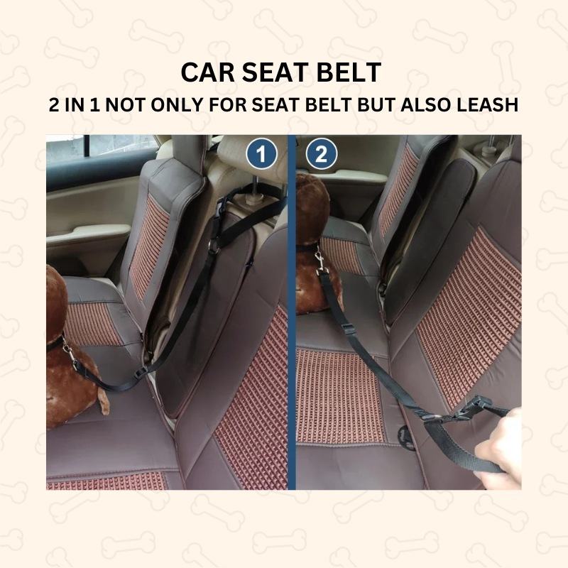 Shadow 2-in-1 Adjustable Dog Car Seat Belt & Leash