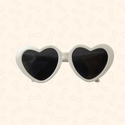 Shadow Heart-Shaped Dog Sunglasses – Cute Pet Shades