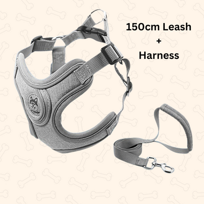 Shadow Reflective Comfort Fit Dog Harness & Leash Set