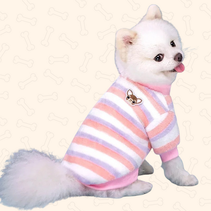 Shadow CozyStripes™ Winter Fleece Dog Hoodie