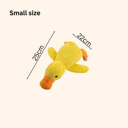 Shadow Snuggle Quack Plush Dog Toy – Squeaky & Durable Cuddle Companion