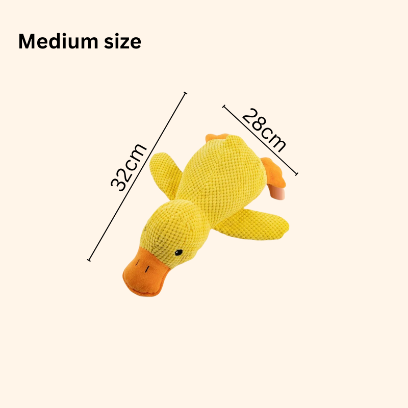 Shadow Snuggle Quack Plush Dog Toy – Squeaky & Durable Cuddle Companion