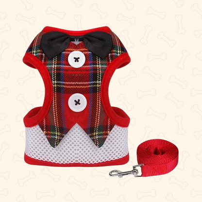 Shadow Dapper Pet Tuxedo Harness & Leash Set