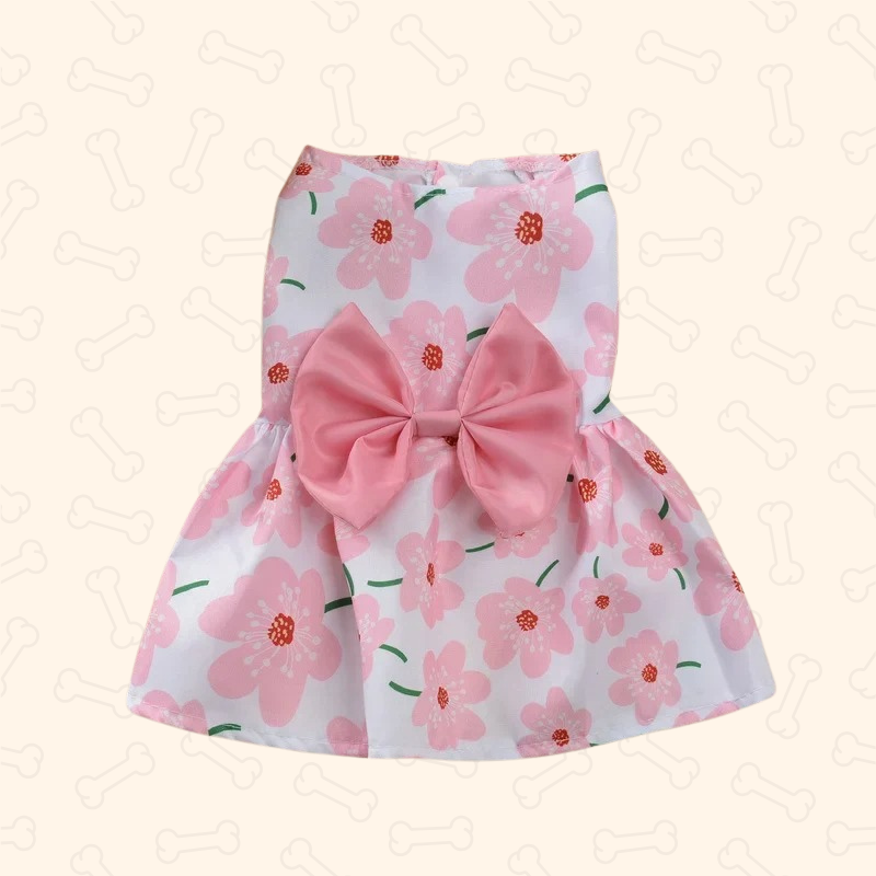 Shadow Blossom Bow Princess Dog Dress