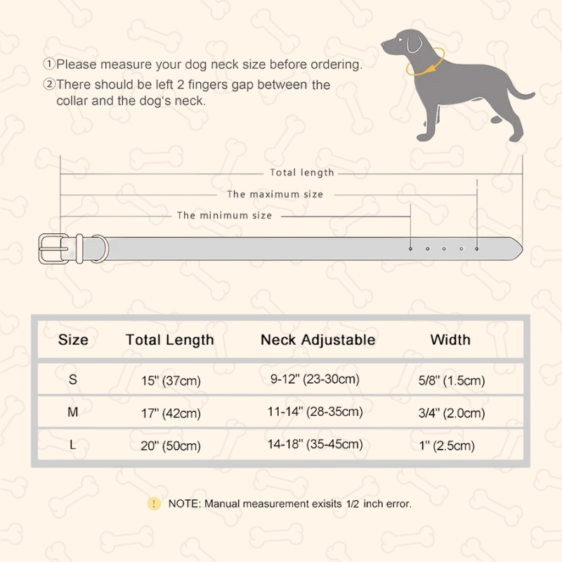 ™Shadow Premium Soft Padded PU Leather Dog Collar