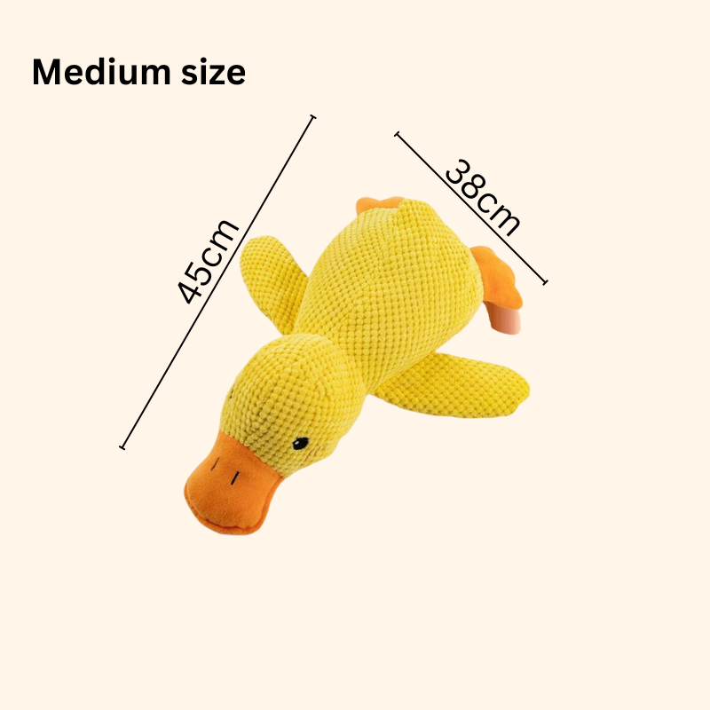 Shadow Snuggle Quack Plush Dog Toy – Squeaky & Durable Cuddle Companion